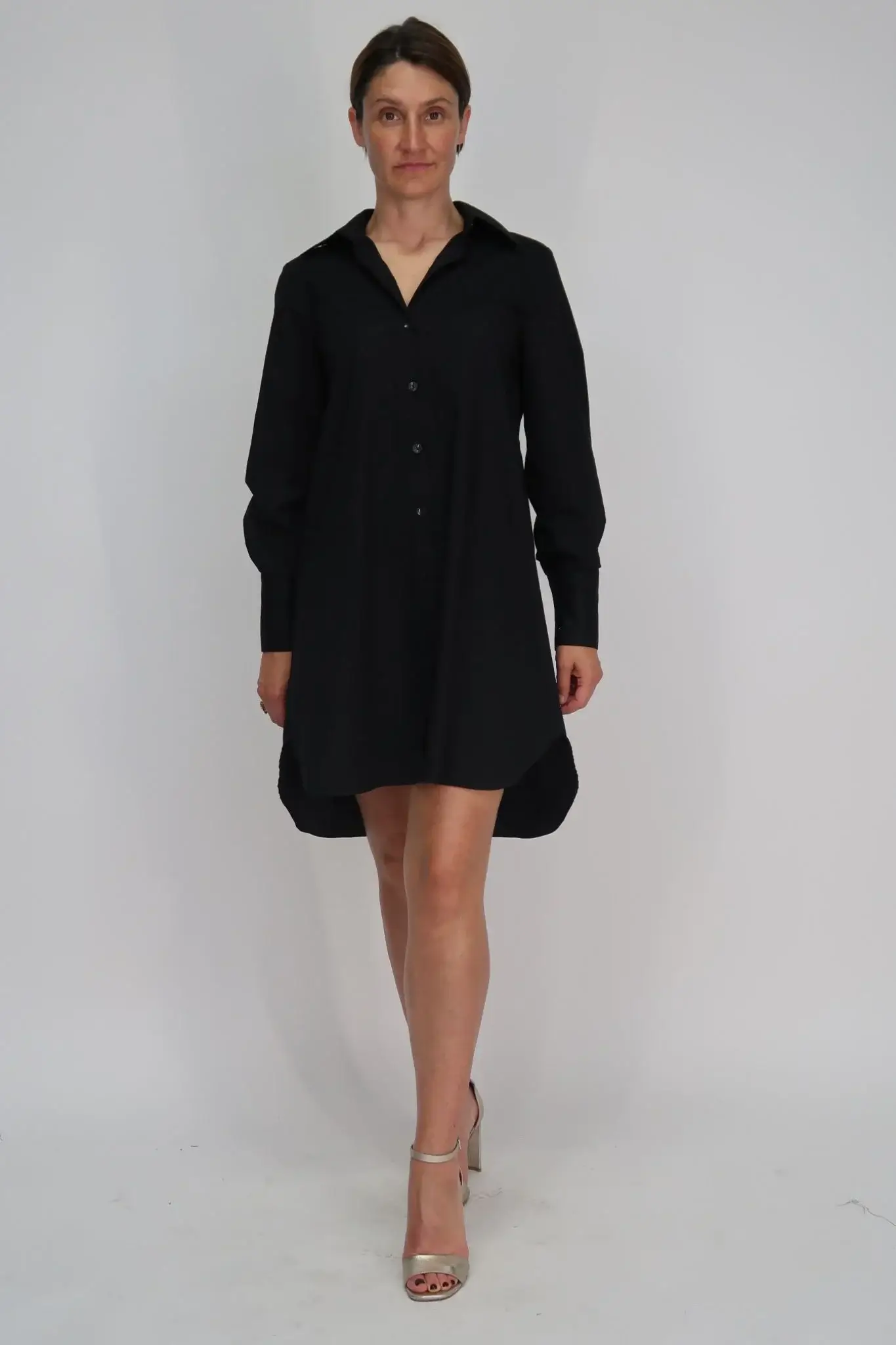 Robe chemise noire élégante