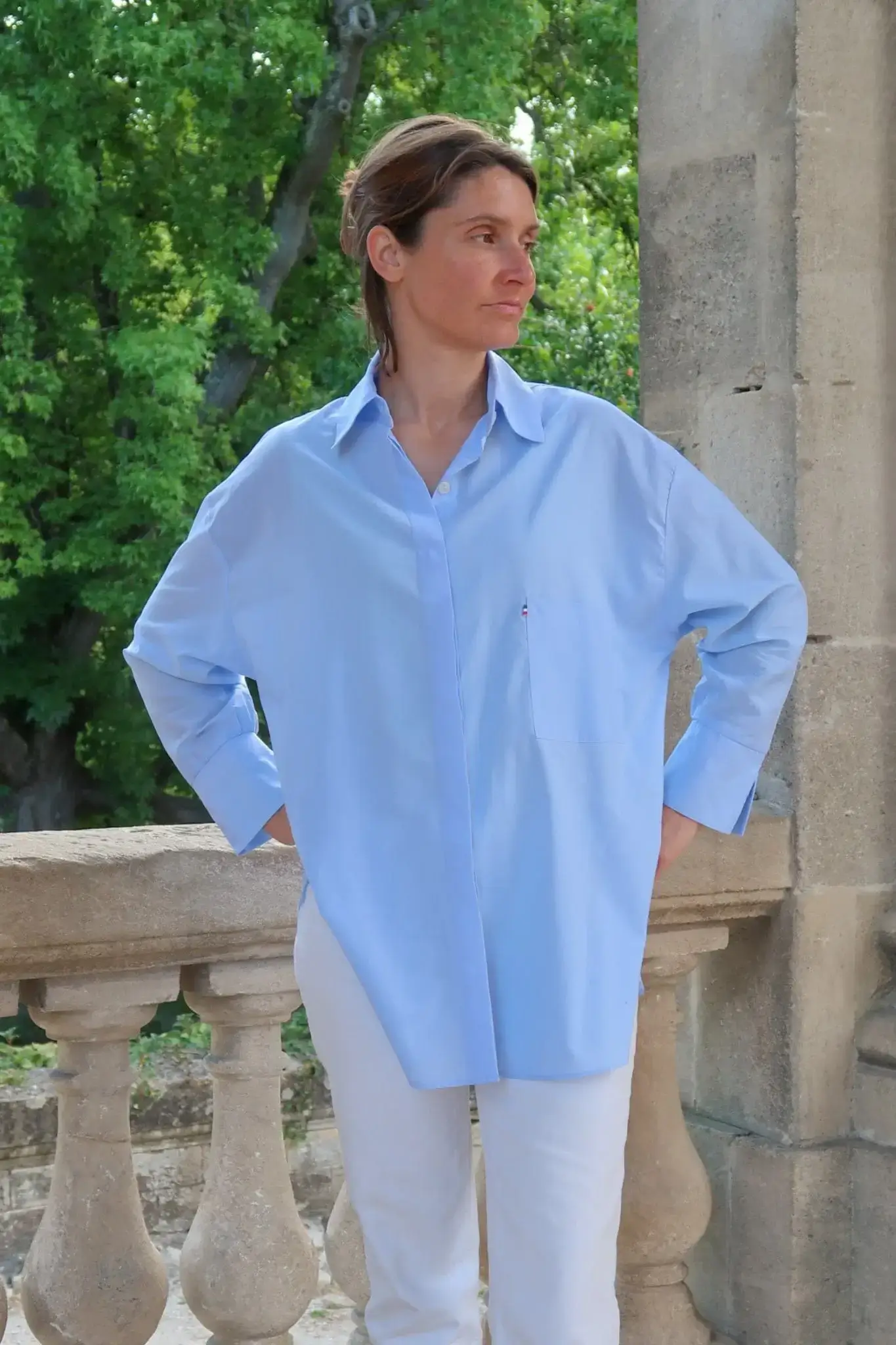 Chemise ciel légère fabriqué en france